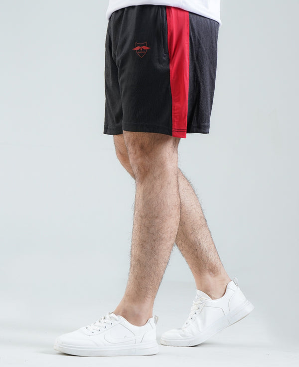 OMRAG - Sweat Comfy Stretchable Shorts Red Sides