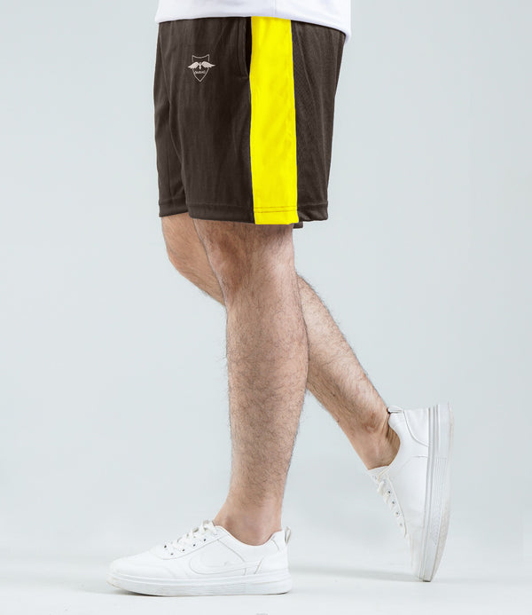OMRAG - Sweat Comfy Stretchable Shorts Yellow Sides