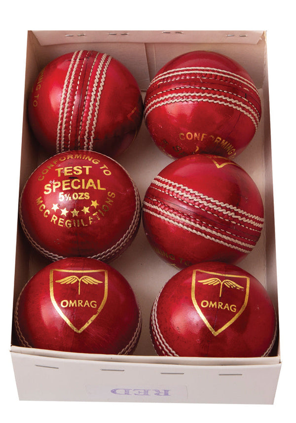 OMRAG - Cricket Balls Hand Stiched - Red - Classic Edition - OMRAG