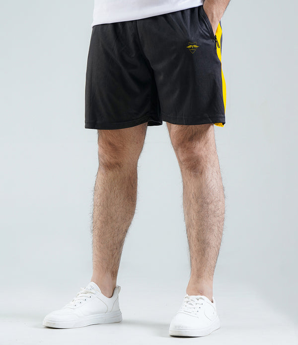 OMRAG - Sweat Comfy Stretchable Shorts Yellow Sides
