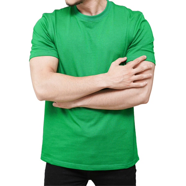 OMRAG - Half Sleeve Tee Shirt - Green Plain