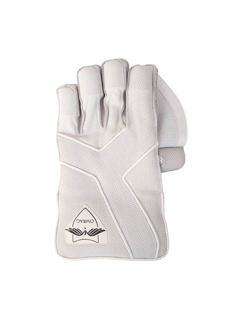 Wicket Keeping Gloves - White - Classic Edition - OMRAG