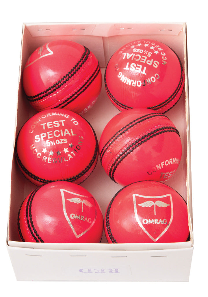 OMRAG - Cricket Balls Hand Stiched - Pink - Classic Edition - OMRAG