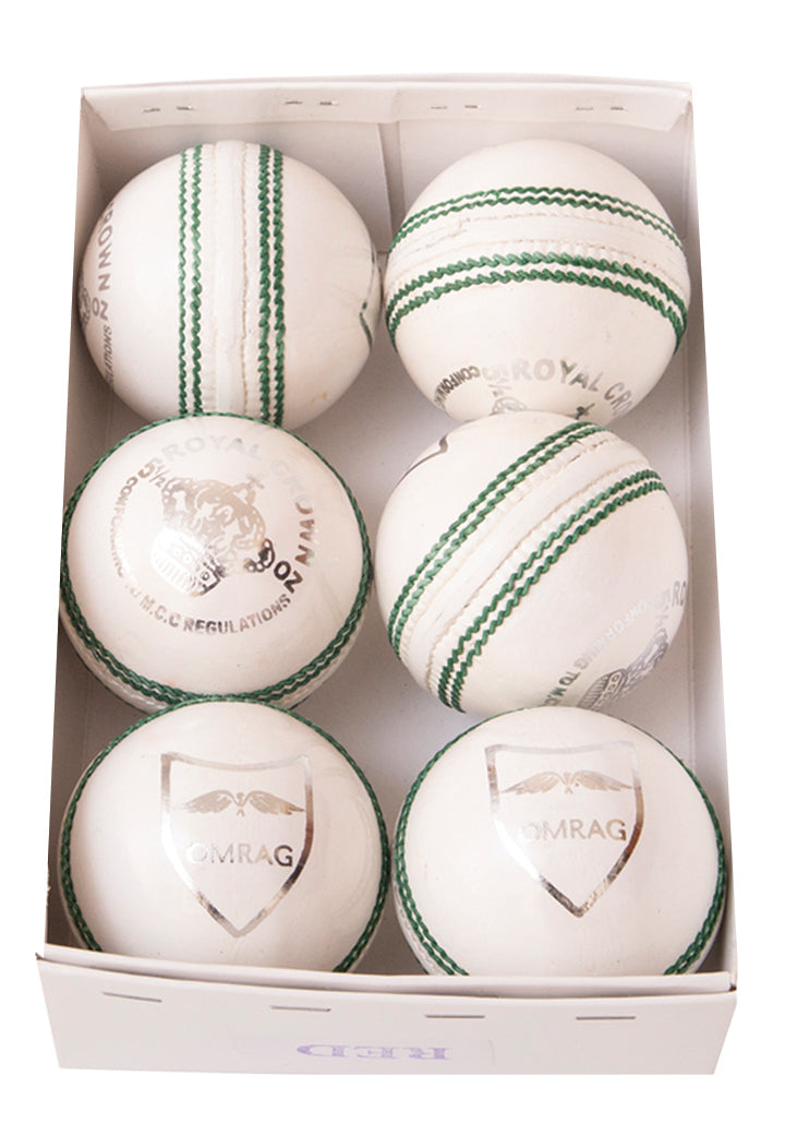 OMRAG - Cricket Balls Hand Stiched - White - Classic Edition - OMRAG