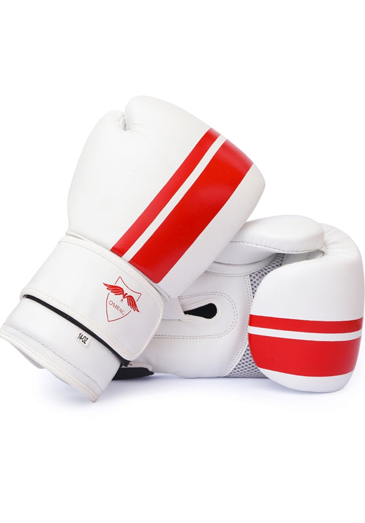 OMRAG Boxing Gloves Red Stripes - Pro Edition - OMRAG